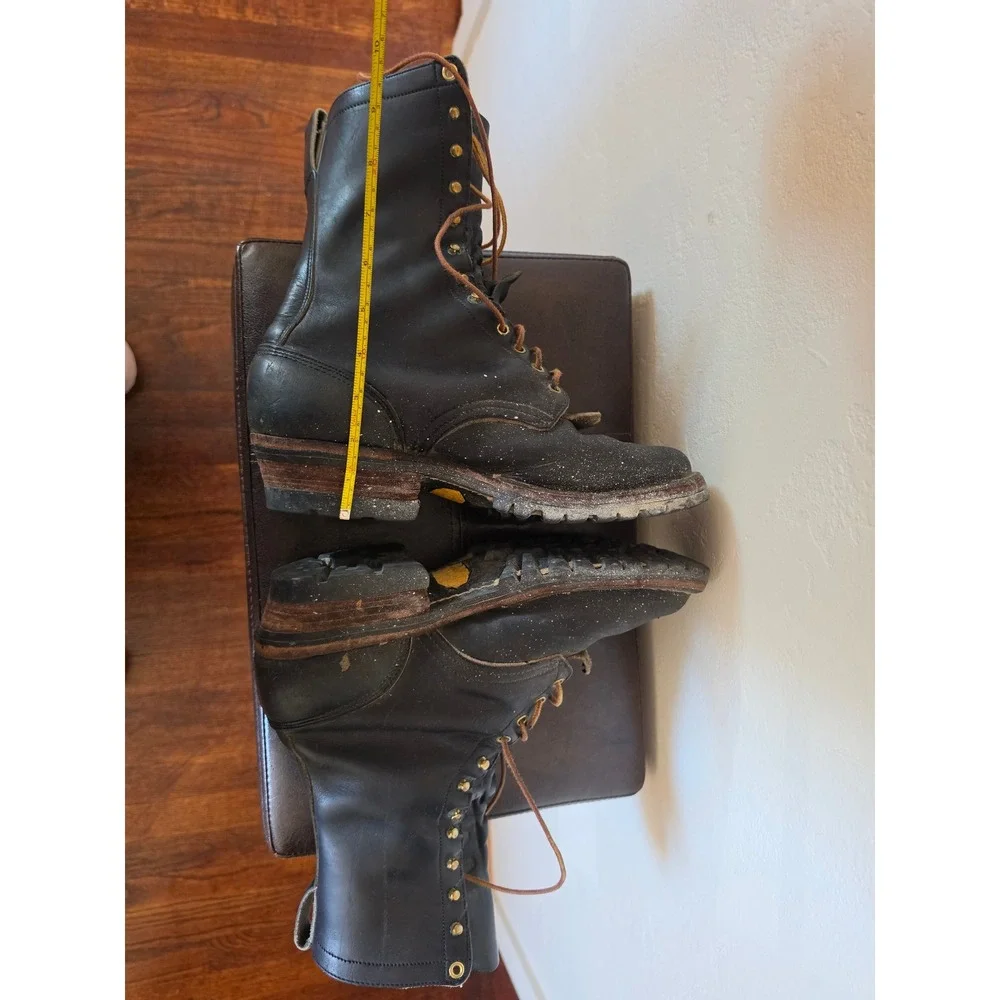 Whites Hathorn Heavy Duty Hi Line Logger Packer Plain Toe Work Boots sz 10 READ